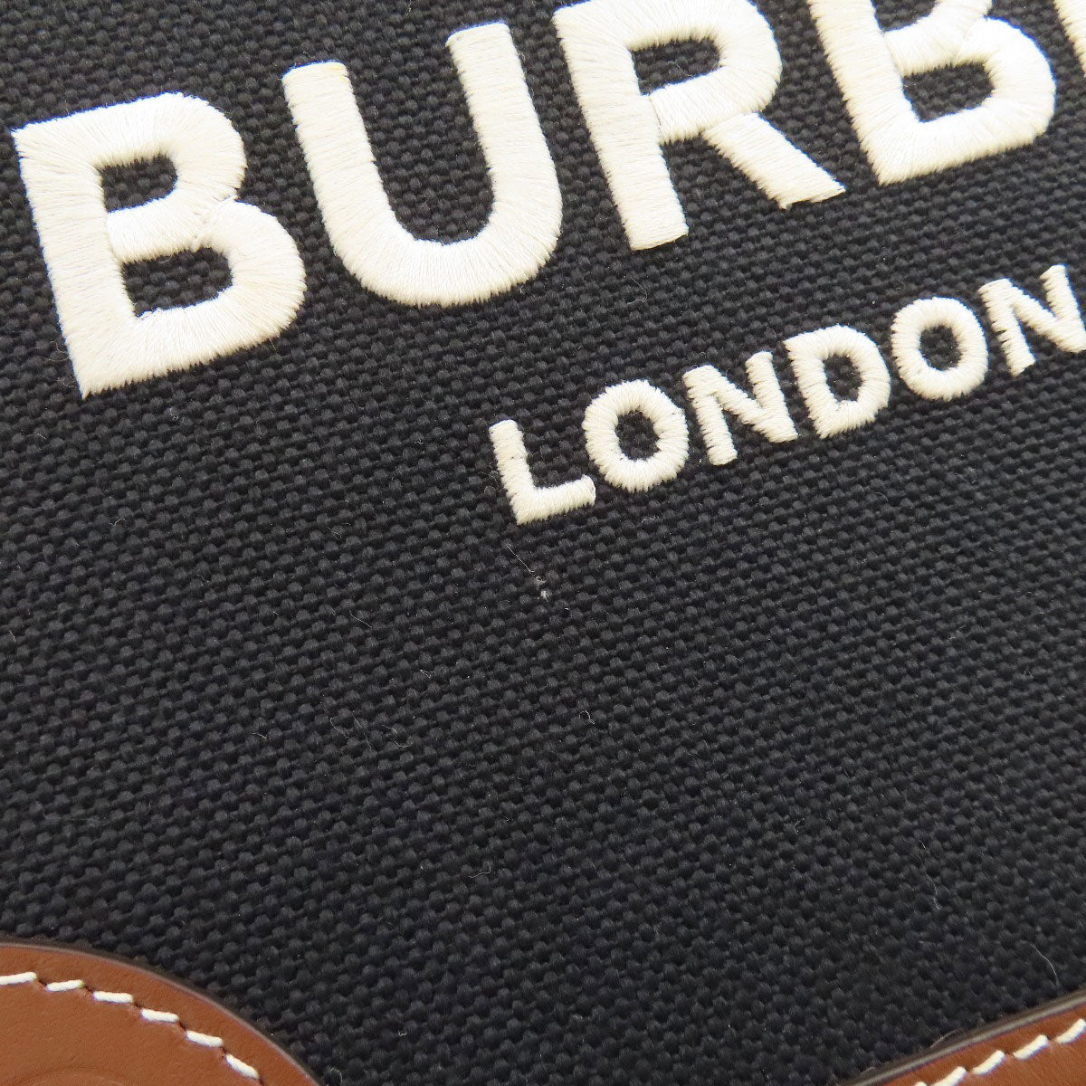 BURBERRY バーバリー ロゴ ショルダーバッグ キャンバス レディース 中古