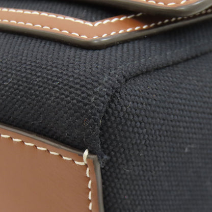 BURBERRY バーバリー ロゴ ショルダーバッグ キャンバス レディース 中古