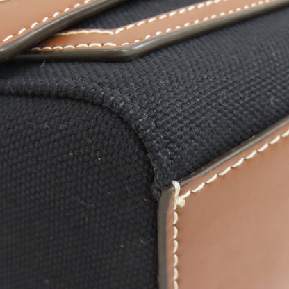 BURBERRY バーバリー ロゴ ショルダーバッグ キャンバス レディース 中古