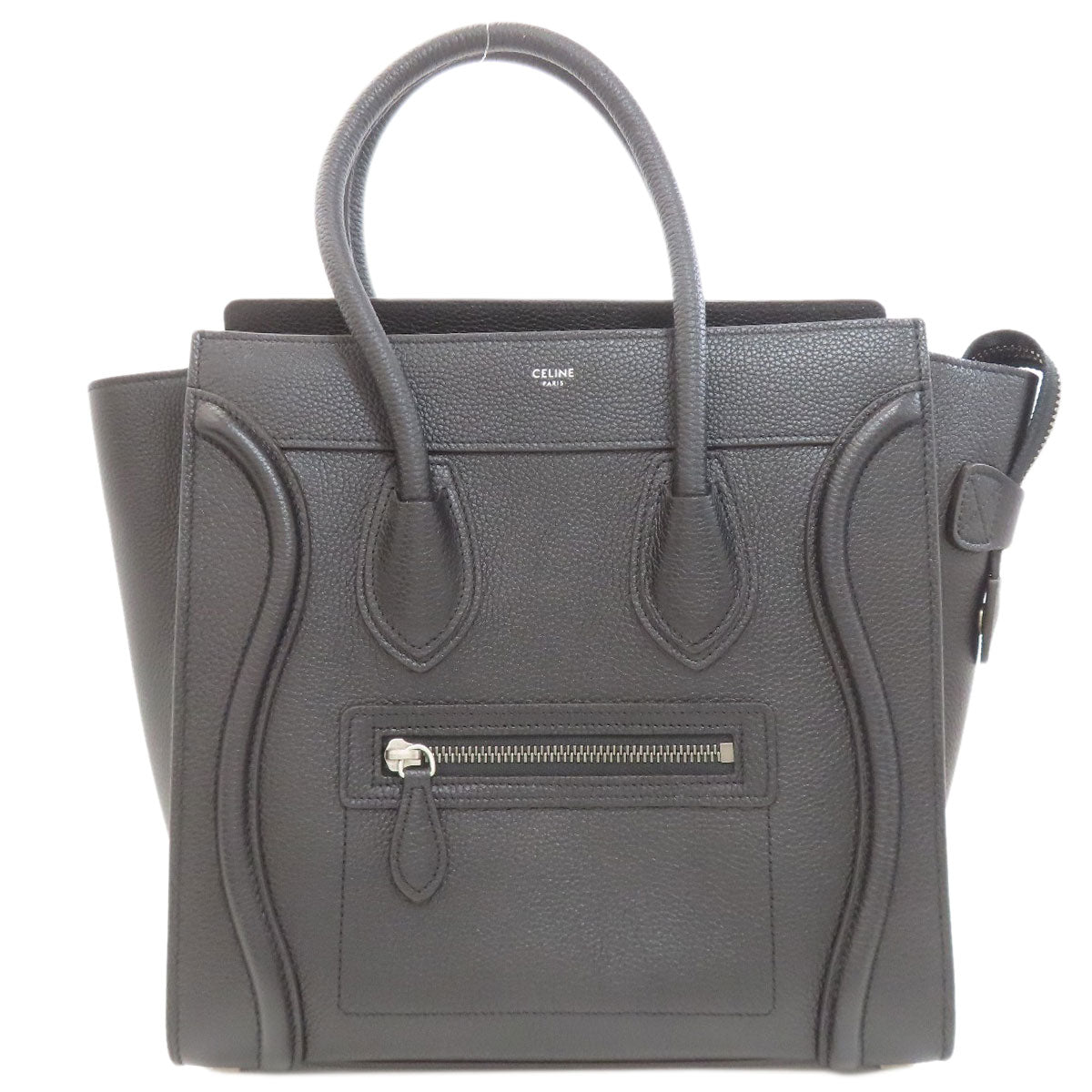 CELINE セリーヌ ラゲージマイクロ ハンドバッグ カーフ レディース 中古