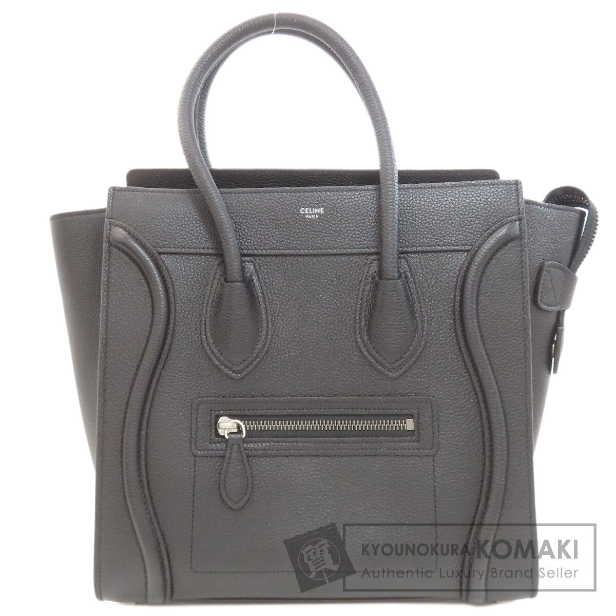 CELINE セリーヌ ラゲージマイクロ ハンドバッグ カーフ レディース 中古