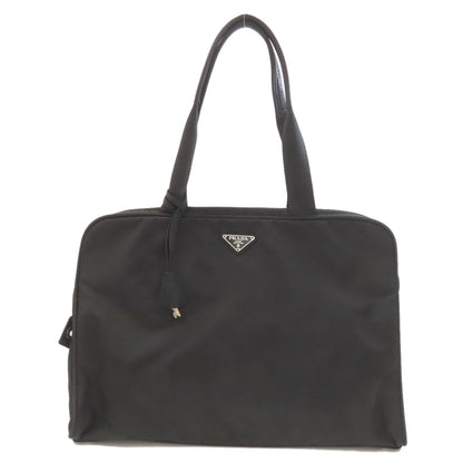 PRADA プラダ ロゴ金具 ハンドバッグ ナイロン レディース 中古