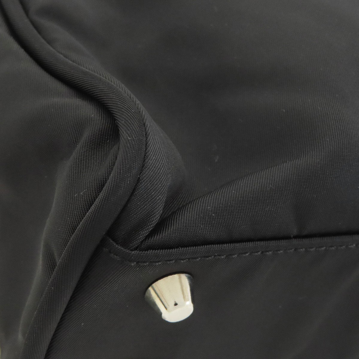 PRADA プラダ ロゴ金具 ハンドバッグ ナイロン レディース 中古