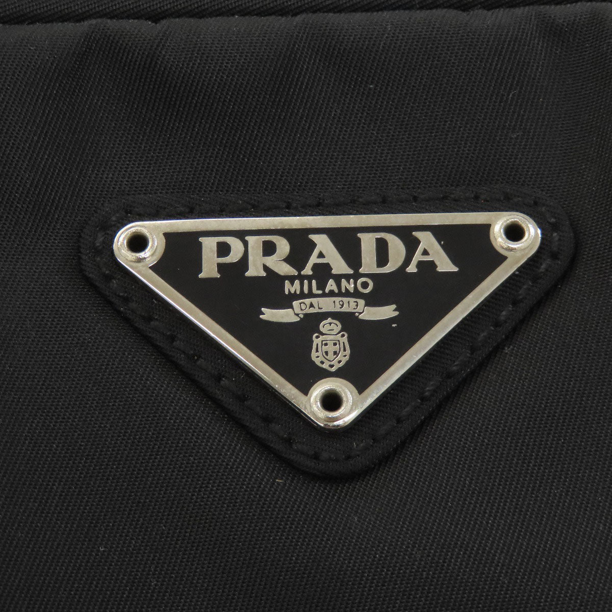 PRADA プラダ ロゴ金具 ハンドバッグ ナイロン レディース 中古