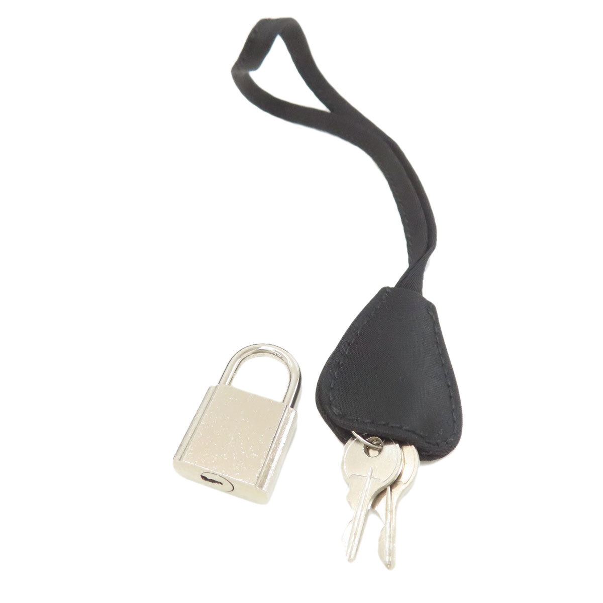 PRADA プラダ ロゴ金具 ハンドバッグ ナイロン レディース 中古