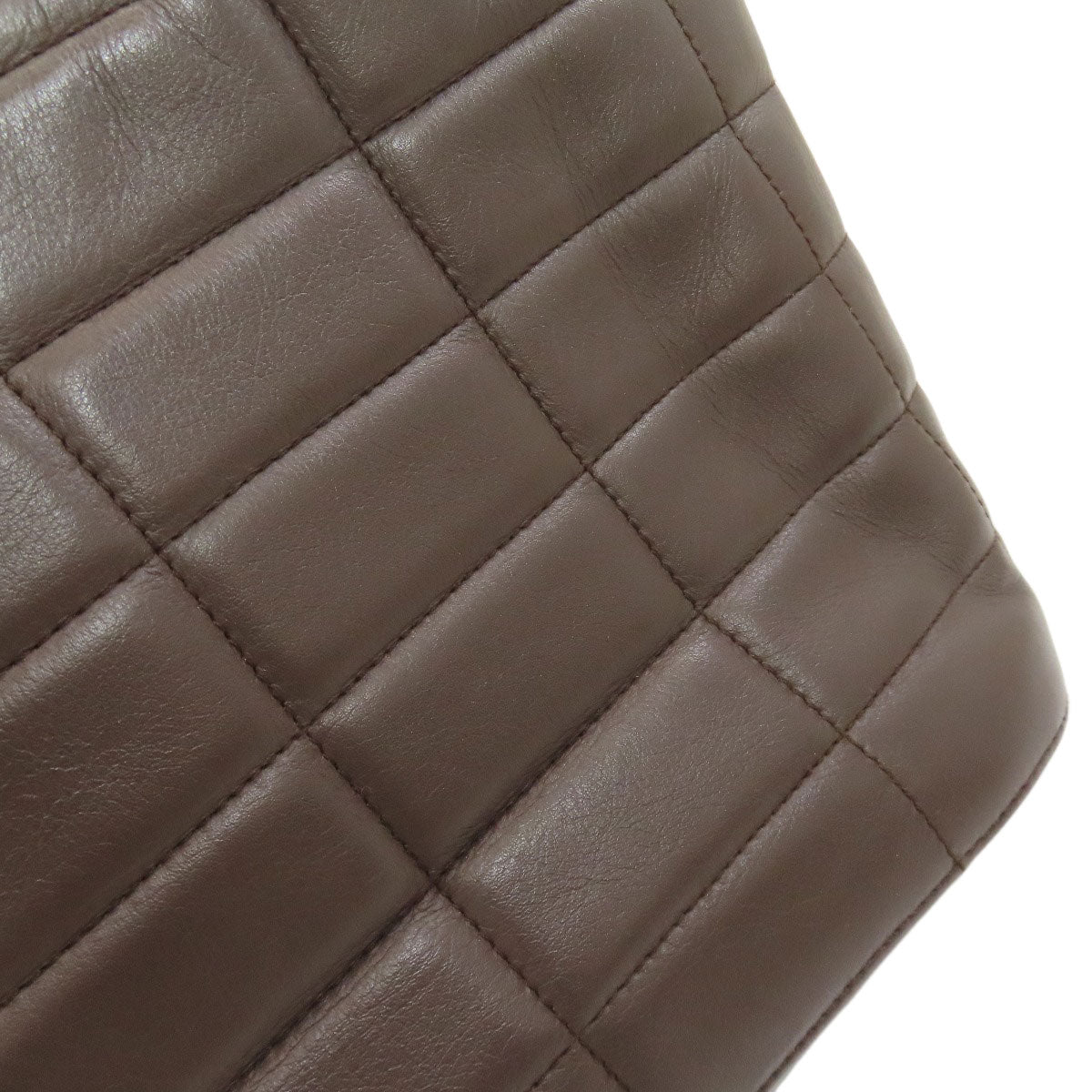 CHANEL シャネル チョコバー シルバー金具 ハンドバッグ カーフ レディース 中古