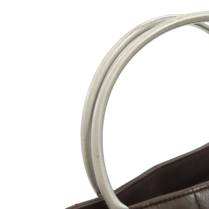 CHANEL シャネル チョコバー シルバー金具 ハンドバッグ カーフ レディース 中古