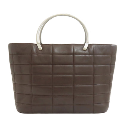 CHANEL シャネル チョコバー シルバー金具 ハンドバッグ カーフ レディース 中古