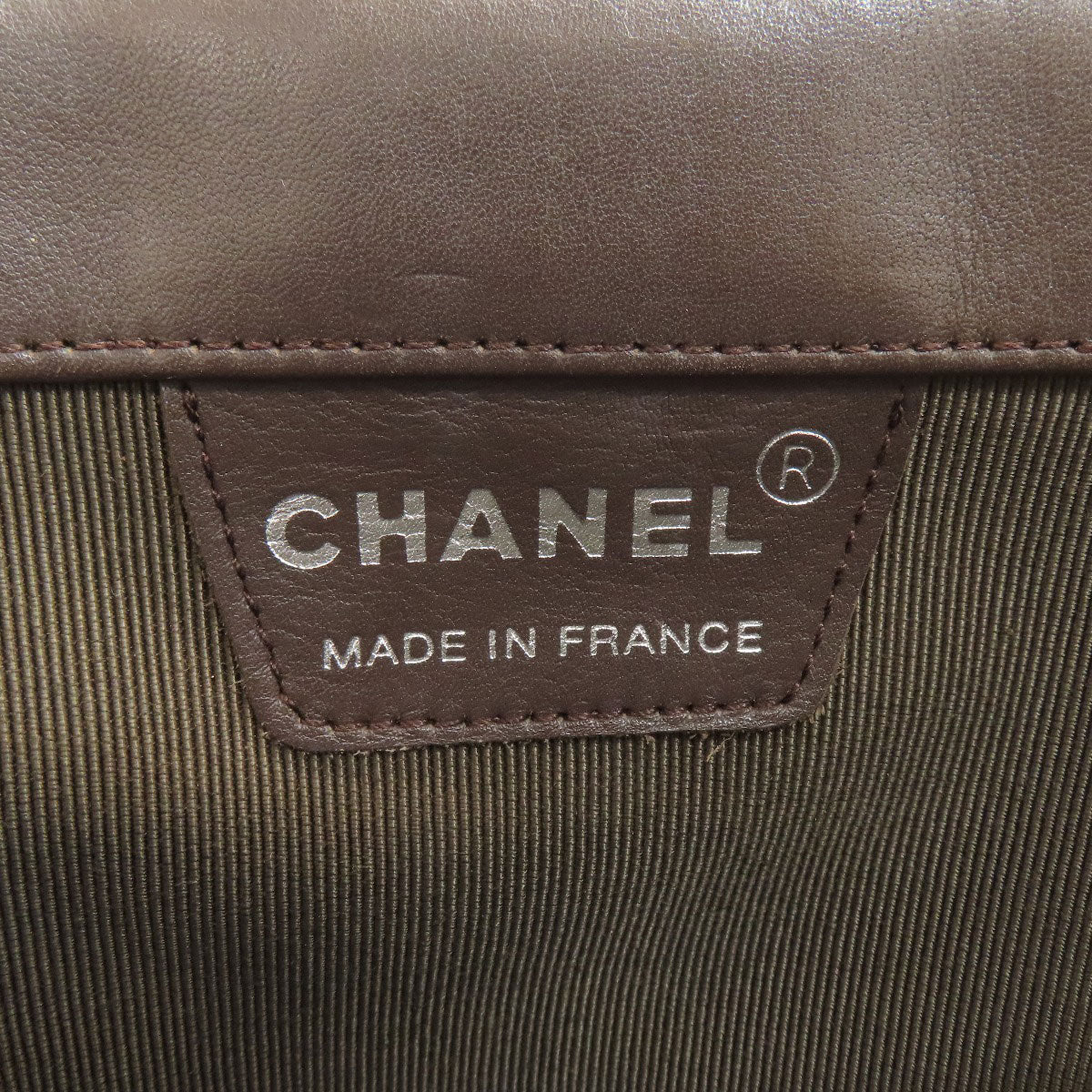 CHANEL シャネル チョコバー シルバー金具 ハンドバッグ カーフ レディース 中古