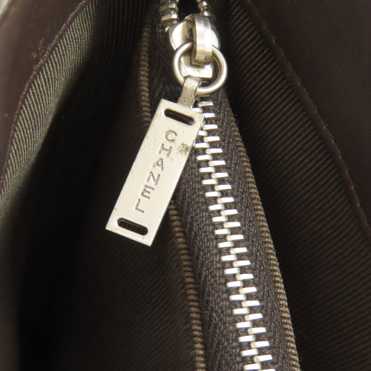 CHANEL シャネル チョコバー シルバー金具 ハンドバッグ カーフ レディース 中古