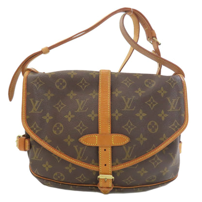 LOUIS VUITTON ルイヴィトン M42256 ソミュール30 ショルダーバッグ モノグラムキャンバス レディース 中古