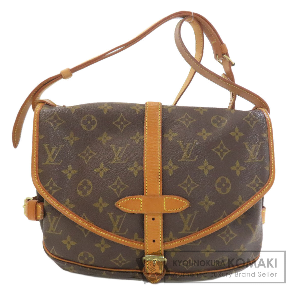 LOUIS VUITTON ルイヴィトン M42256 ソミュール30 ショルダーバッグ モノグラムキャンバス レディース 中古