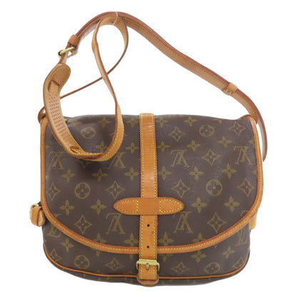 LOUIS VUITTON ルイヴィトン M42256 ソミュール30 ショルダーバッグ モノグラムキャンバス レディース 中古