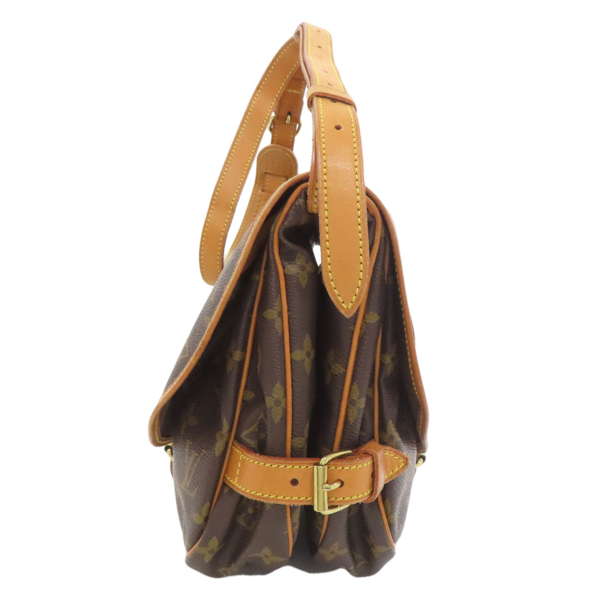 LOUIS VUITTON ルイヴィトン M42256 ソミュール30 ショルダーバッグ モノグラムキャンバス レディース 中古