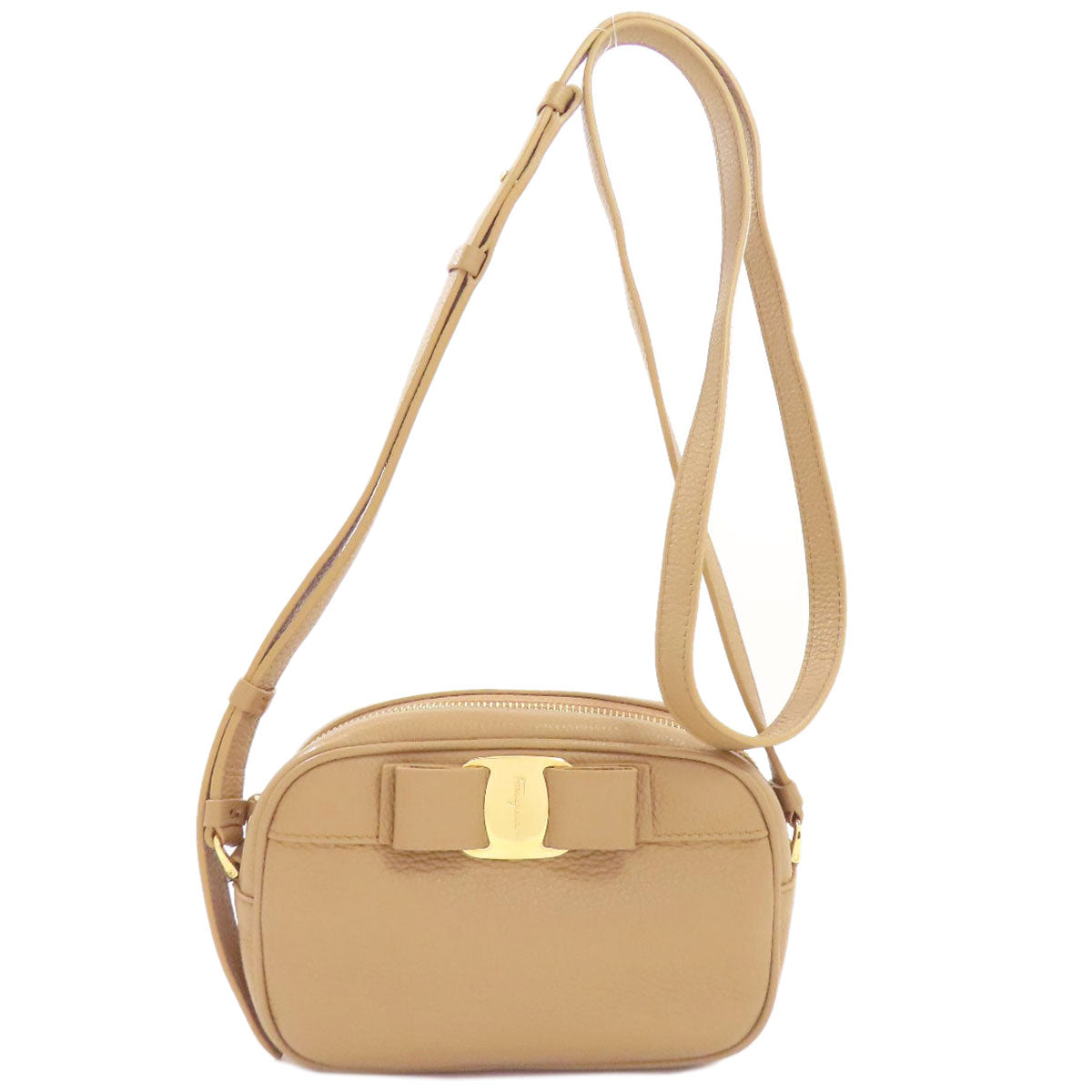 Salvatore Ferragamo サルヴァトーレフェラガモ ヴァラリボン ショルダーバッグ レザー レディース 中古
