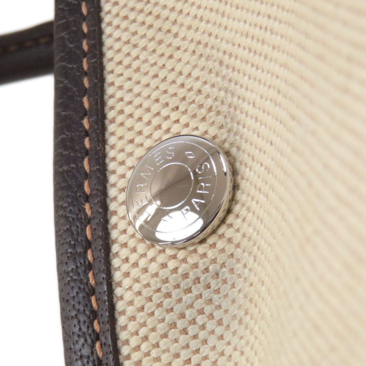 HERMES エルメス ガーデンパーティTPM マロン シルバー金具 トートバッグ トワルアッシュ レディース 中古