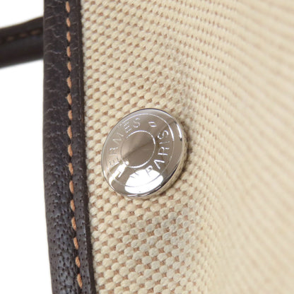HERMES エルメス ガーデンパーティTPM マロン シルバー金具 トートバッグ トワルアッシュ レディース 中古