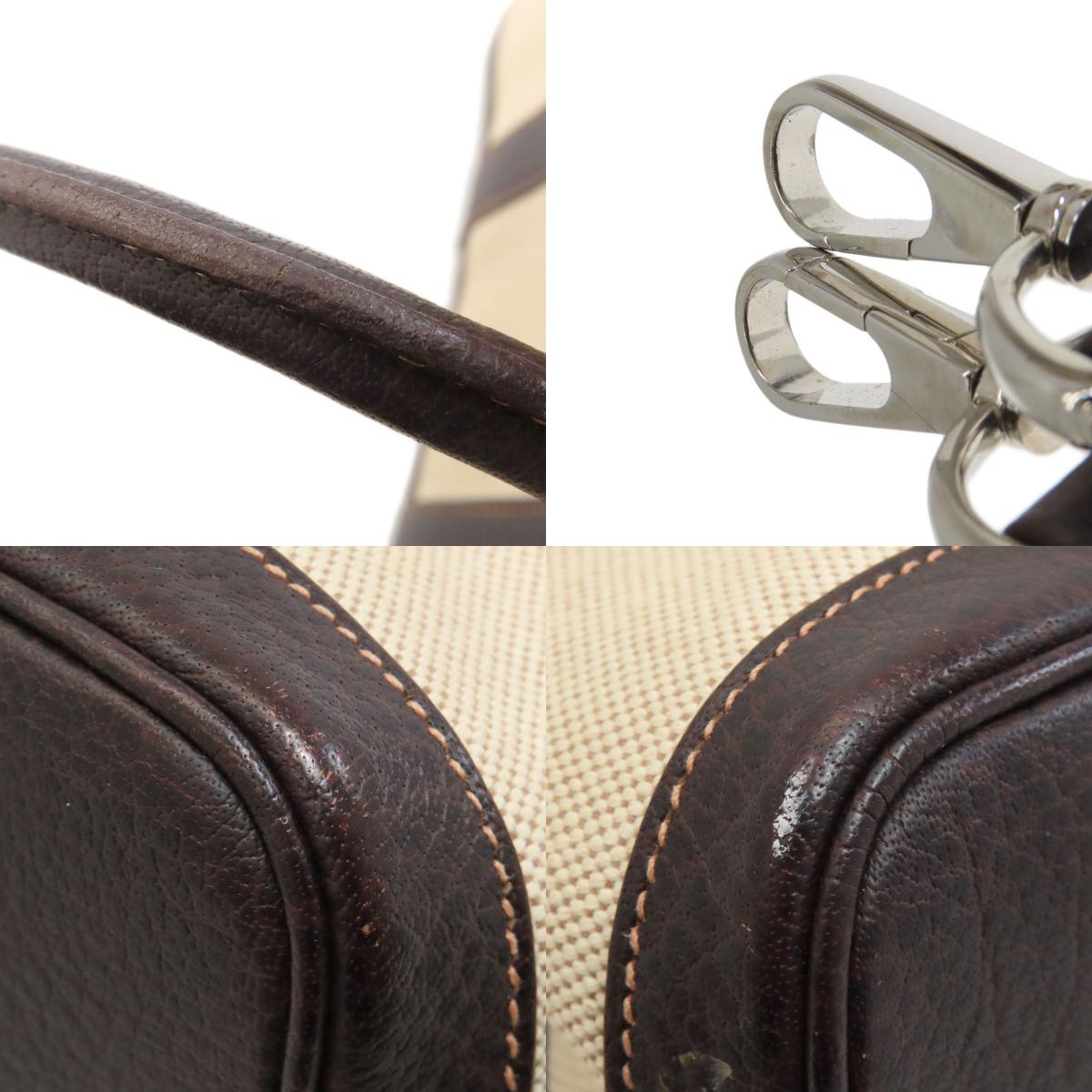 HERMES エルメス ガーデンパーティTPM マロン シルバー金具 トートバッグ トワルアッシュ レディース 中古