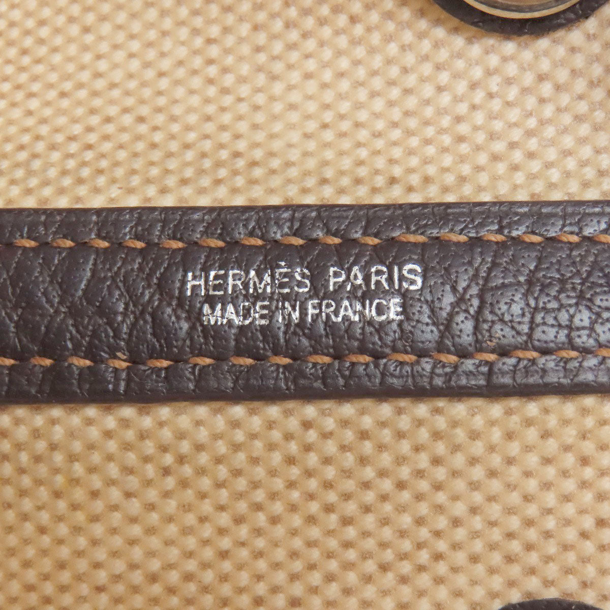 HERMES エルメス ガーデンパーティTPM マロン シルバー金具 トートバッグ トワルアッシュ レディース 中古