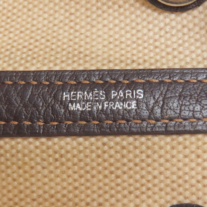 HERMES エルメス ガーデンパーティTPM マロン シルバー金具 トートバッグ トワルアッシュ レディース 中古
