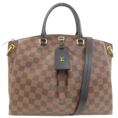 LOUIS VUITTON ルイヴィトン N45283 オデオンMM ハンドバッグ ダミエキャンバス レディース 中古