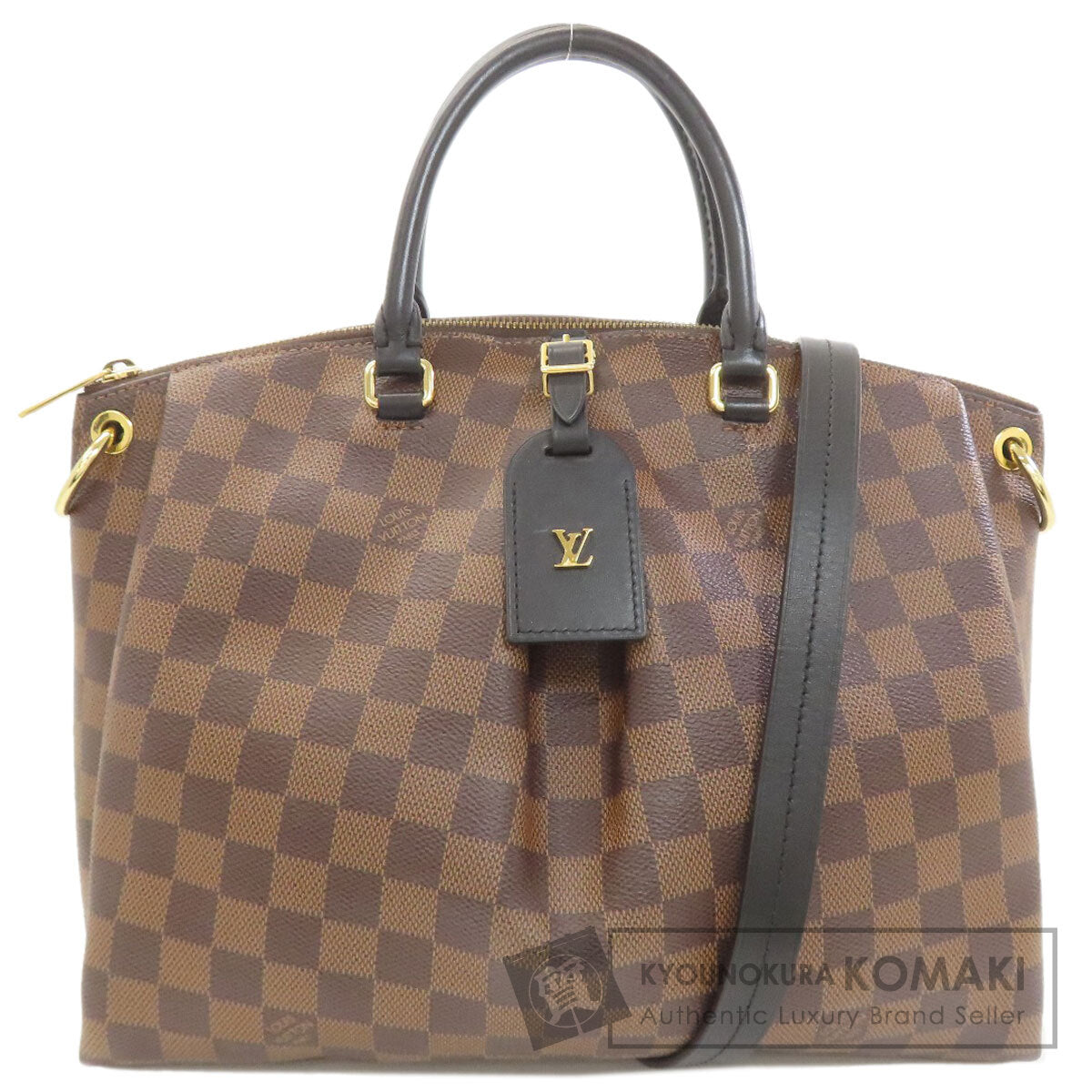 LOUIS VUITTON ルイヴィトン N45283 オデオンMM ハンドバッグ ダミエキャンバス レディース 中古