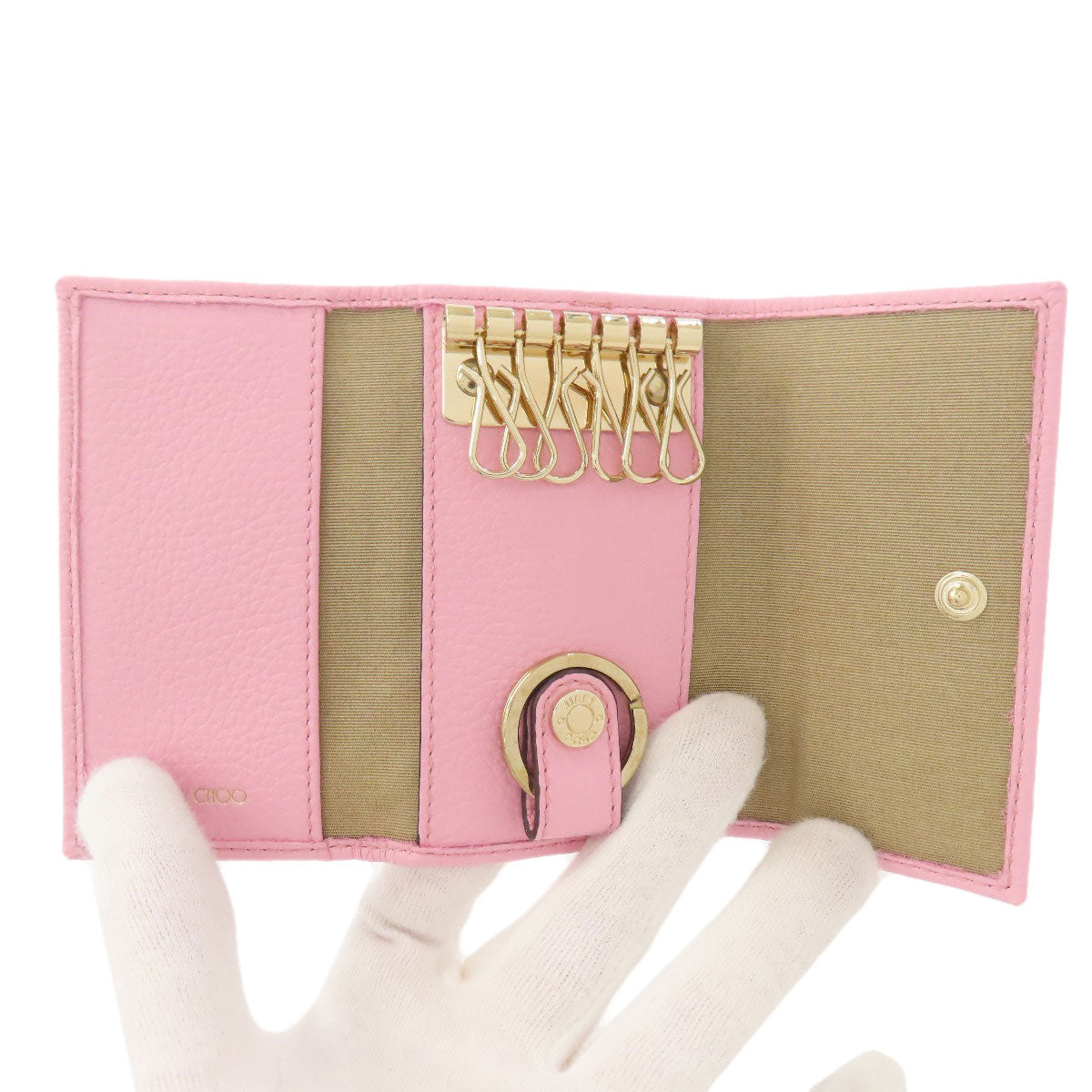 Jimmy Choo ジミーチュウ スターモチーフ キーケース レザー レディース 中古