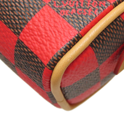 LOUIS VUITTON ルイヴィトン M01692 ポーチ・ダミエ・ポップ・ミニ・スピーディ アクセサリーポーチ ダミエキャンバス レディース 中古