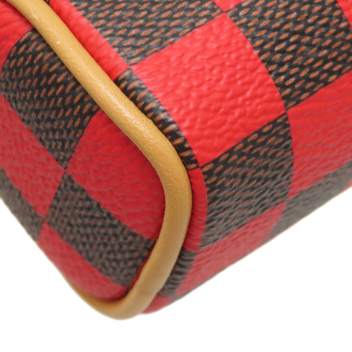 LOUIS VUITTON ルイヴィトン M01692 ポーチ・ダミエ・ポップ・ミニ・スピーディ アクセサリーポーチ ダミエキャンバス レディース 中古