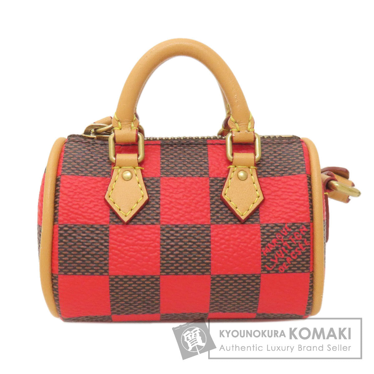 LOUIS VUITTON ルイヴィトン M01692 ポーチ・ダミエ・ポップ・ミニ・スピーディ アクセサリーポーチ ダミエキャンバス レディース 中古