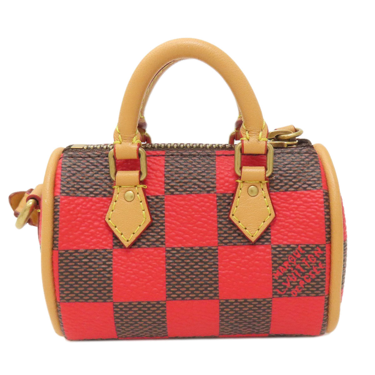 LOUIS VUITTON ルイヴィトン M01692 ポーチ・ダミエ・ポップ・ミニ・スピーディ アクセサリーポーチ ダミエキャンバス レディース 中古
