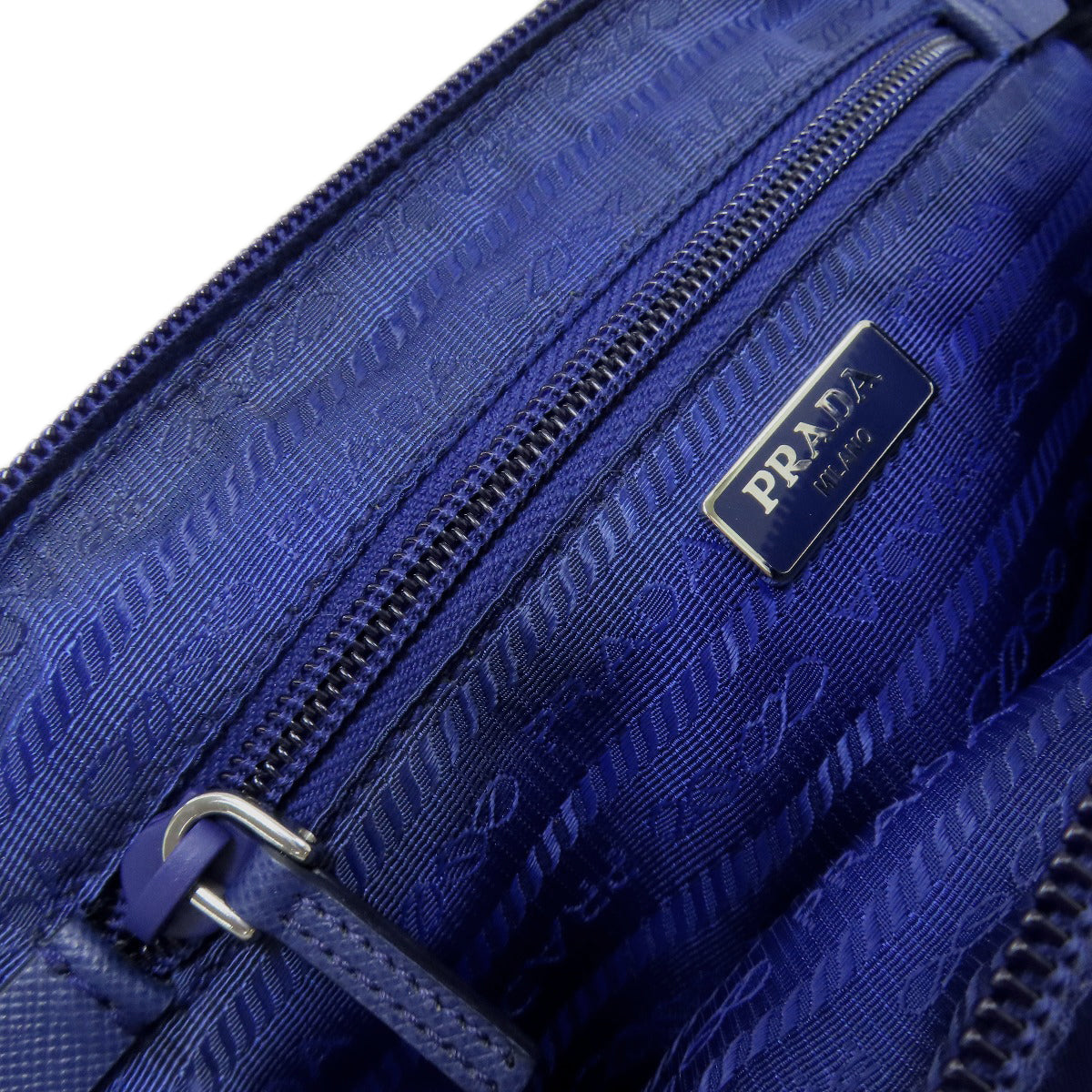 PRADA プラダ ロゴ金具 化粧ポーチ ナイロン レディース 中古