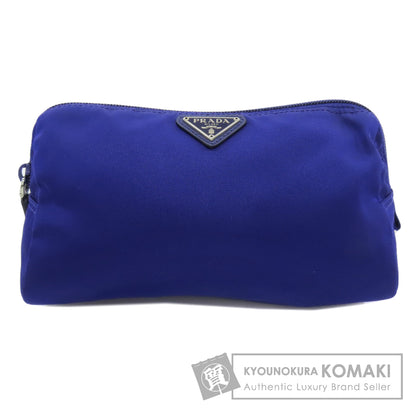 PRADA プラダ ロゴ金具 化粧ポーチ ナイロン レディース 中古