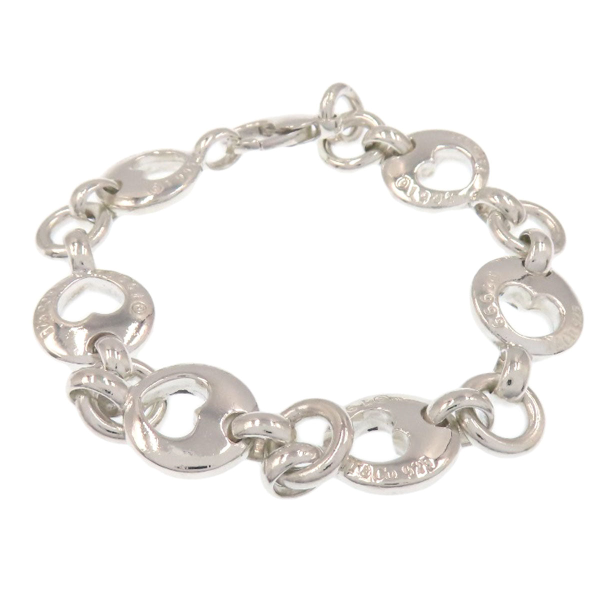 TIFFANY&Co. ティファニー ピアスドハート ブレスレット SV レディース 中古