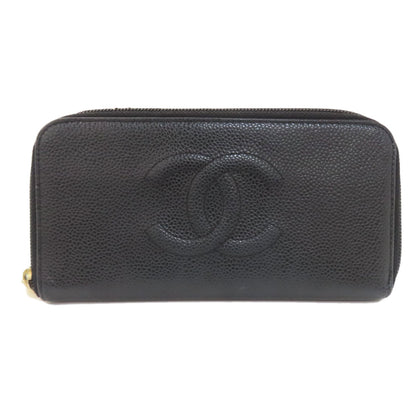 CHANEL シャネル ココマーク 長財布（小銭入れあり） グレインド カーフスキン レディース 中古