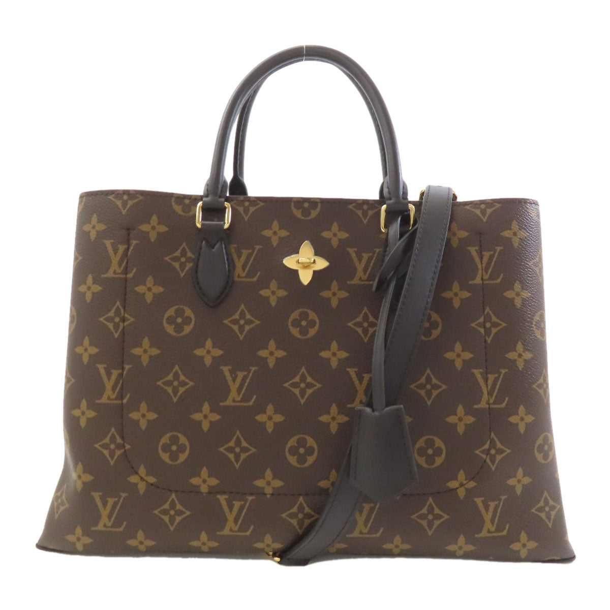 LOUIS VUITTON ルイヴィトン M43550 フラワートート ハンドバッグ モノグラムキャンバス レディース 中古