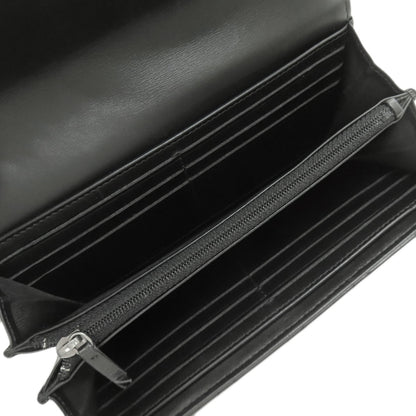 CHANEL シャネル シェブロン マトラッセ シルバー金具 長財布（小銭入れあり） カーフ レディース 中古