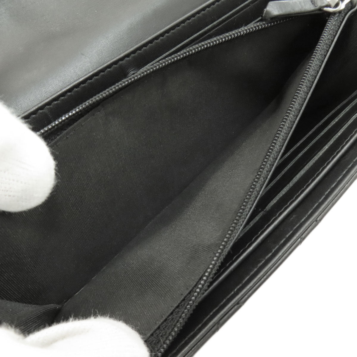 CHANEL シャネル シェブロン マトラッセ シルバー金具 長財布（小銭入れあり） カーフ レディース 中古