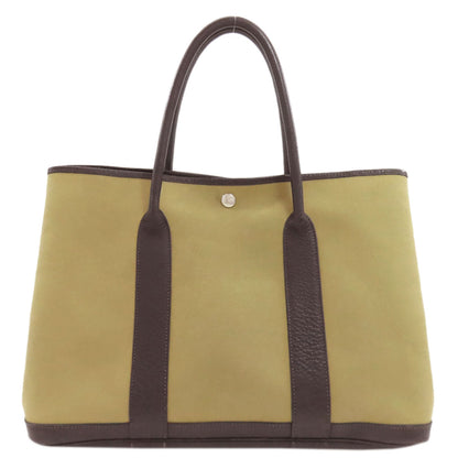 HERMES エルメス ガーデンパーティPM シルバー金具 トートバッグ トワルオフィシェ レディース 中古