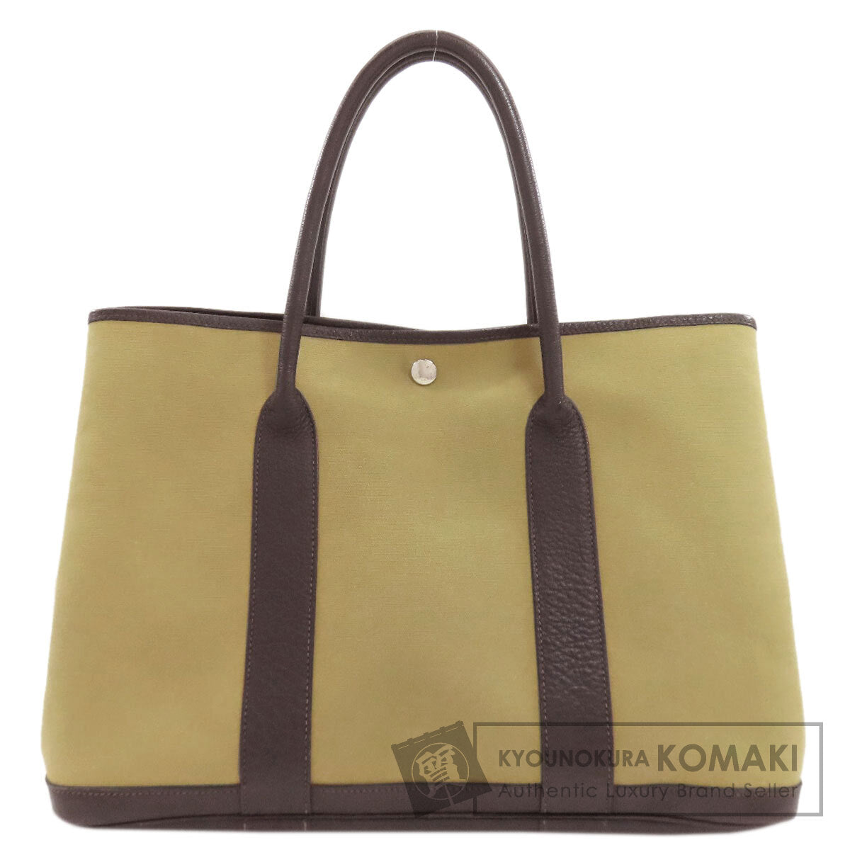 HERMES エルメス ガーデンパーティPM シルバー金具 トートバッグ トワルオフィシェ レディース 中古