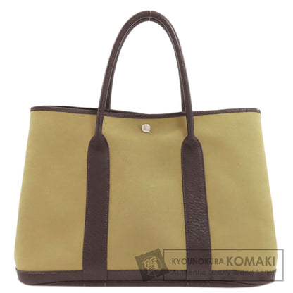 HERMES エルメス ガーデンパーティPM シルバー金具 トートバッグ トワルオフィシェ レディース 中古