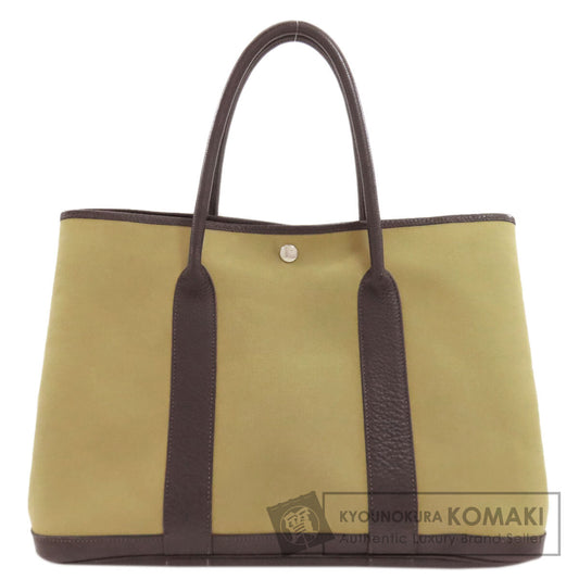 HERMES エルメス ガーデンパーティPM シルバー金具 トートバッグ トワルオフィシェ レディース 中古