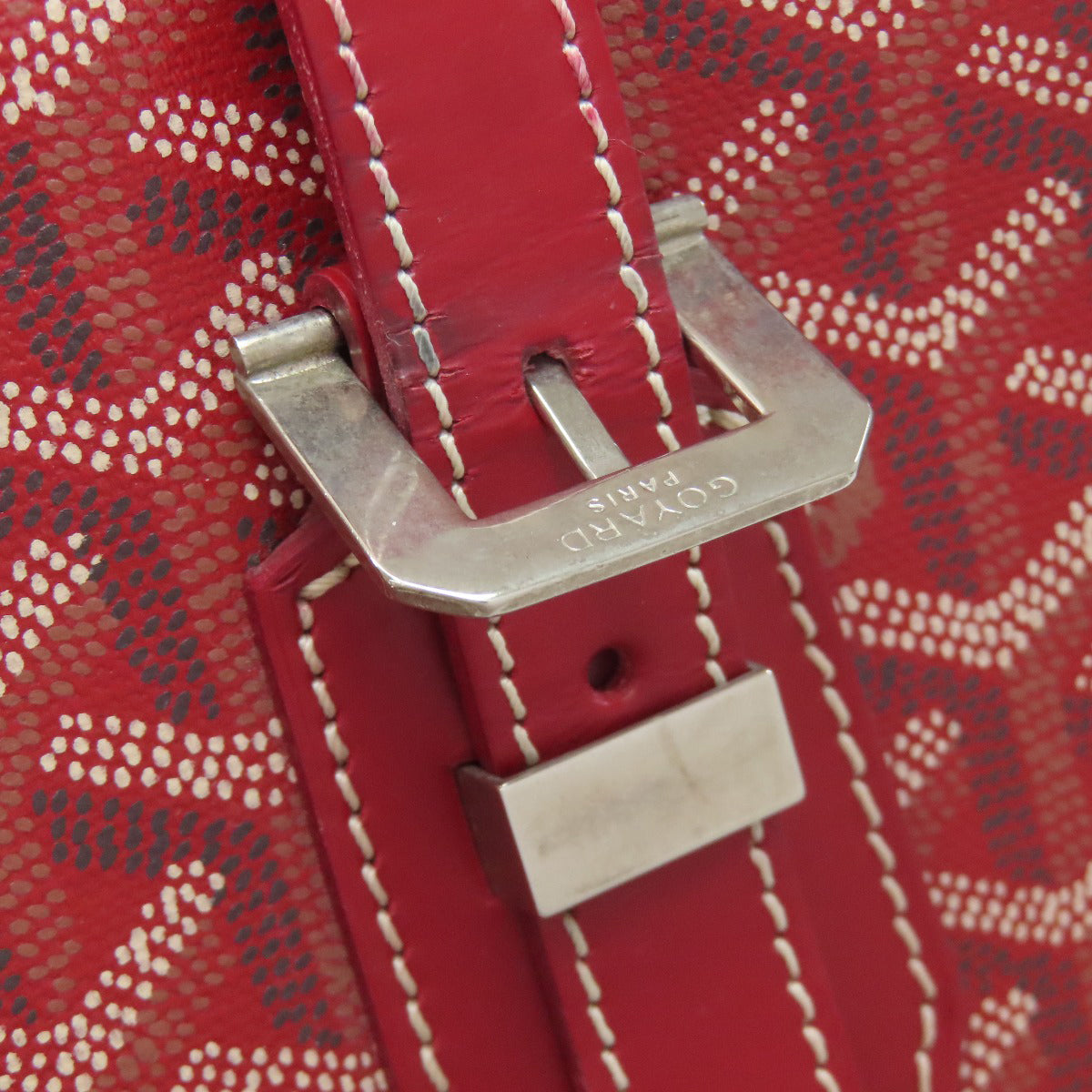 GOYARD ゴヤール ヘリンボーン柄 トートバッグ コーティングキャンバス レディース 中古