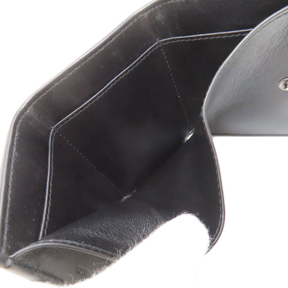 BALENCIAGA バレンシアガ コンパクトウォレット ロゴ 二つ折り財布（小銭入れあり） レザー レディース 中古