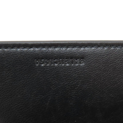 BALENCIAGA バレンシアガ コンパクトウォレット ロゴ 二つ折り財布（小銭入れあり） レザー レディース 中古