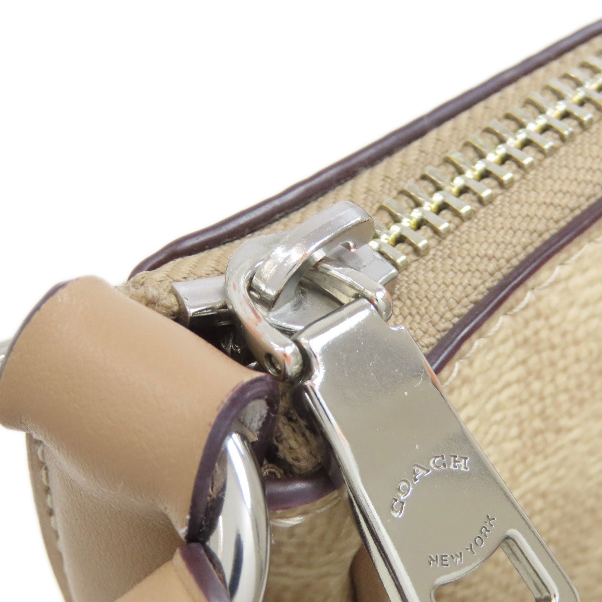 COACH コーチ CZ183 エリー ファイル シグネチャー ショルダーバッグ PVC レディース 中古