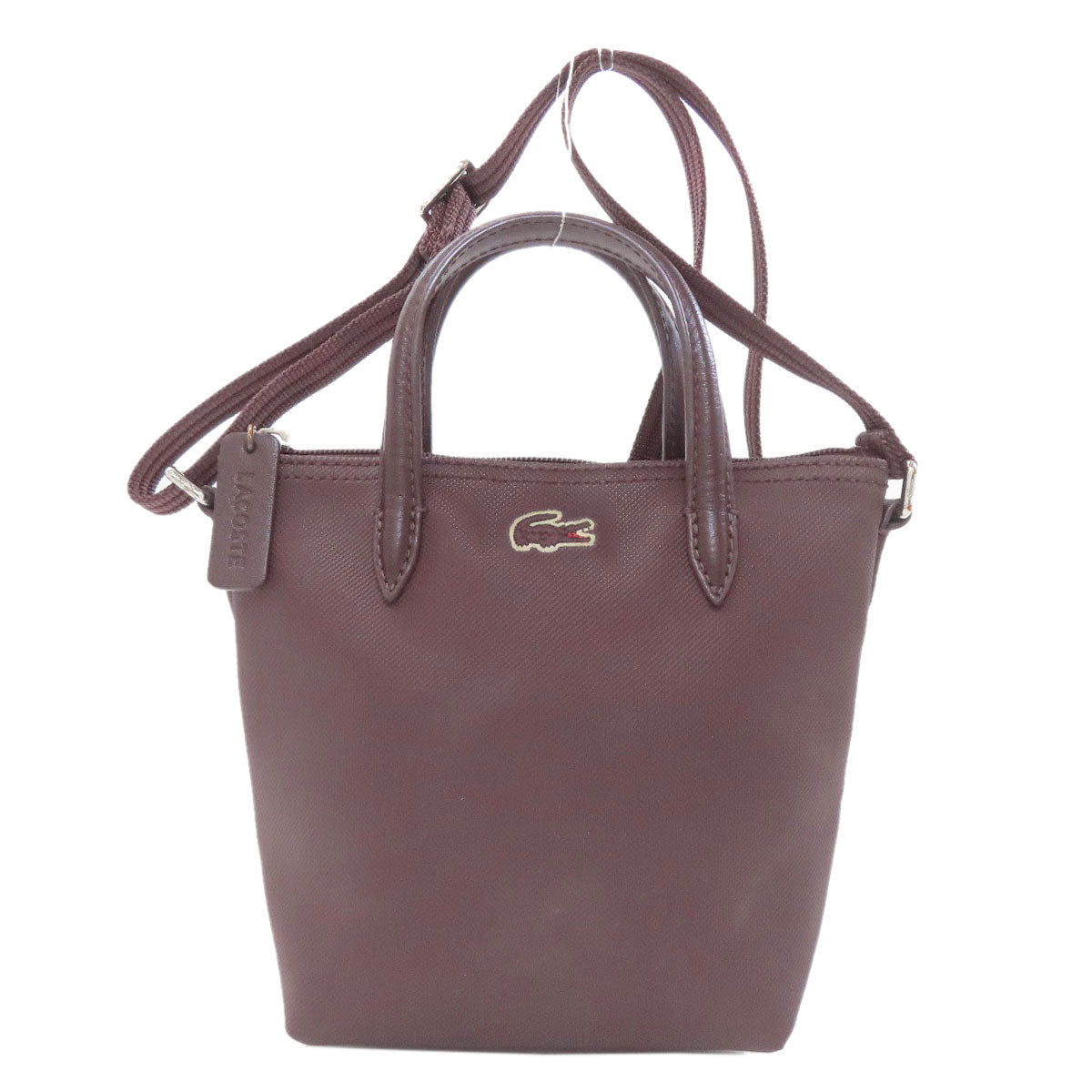 LACOSTE ラコステ 2WAY ハンドバッグ PVC レディース 中古