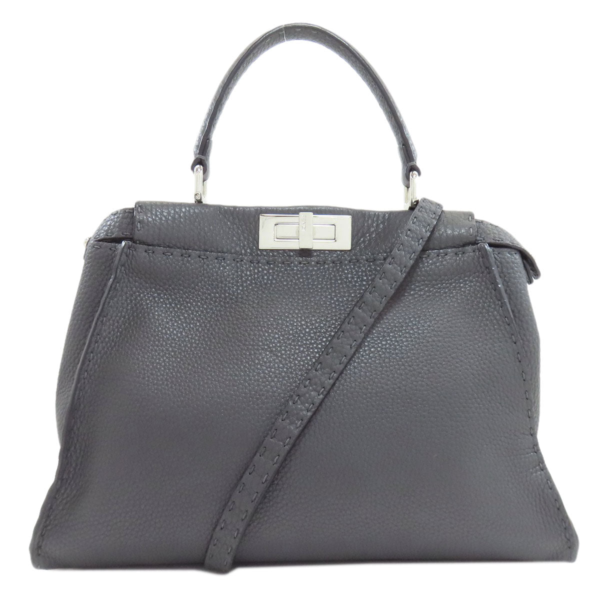 FENDI フェンディ ピーカブー セレリア 2WAY ハンドバッグ カーフ レディース 中古