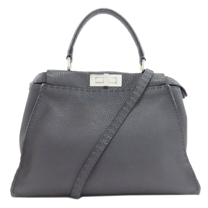 FENDI フェンディ ピーカブー セレリア 2WAY ハンドバッグ カーフ レディース 中古