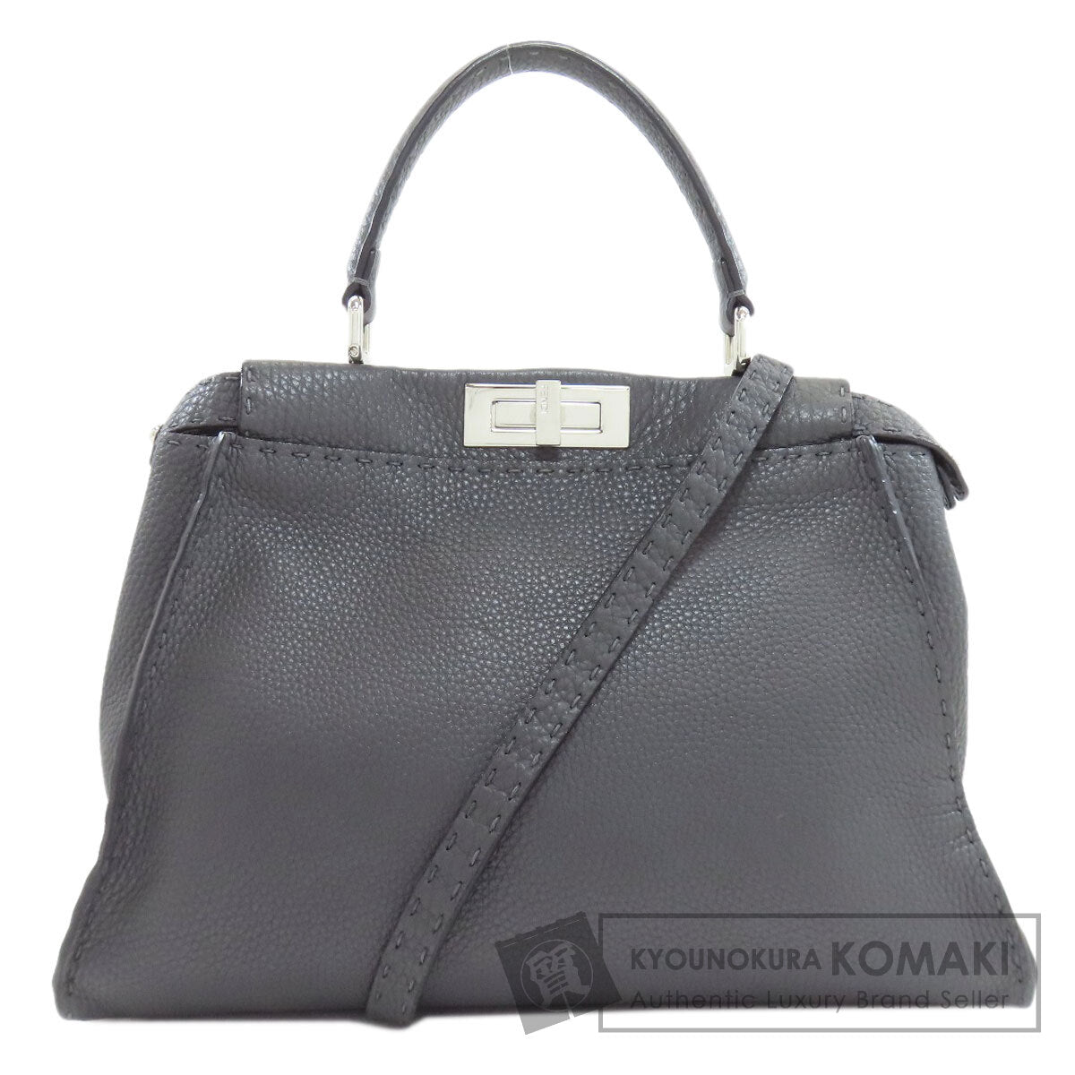 FENDI フェンディ ピーカブー セレリア 2WAY ハンドバッグ カーフ レディース 中古